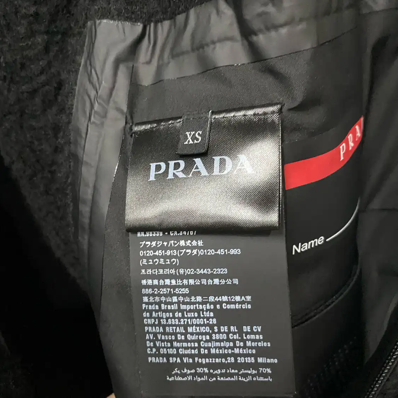 Prada Black Winter Long Sleeve Jacket