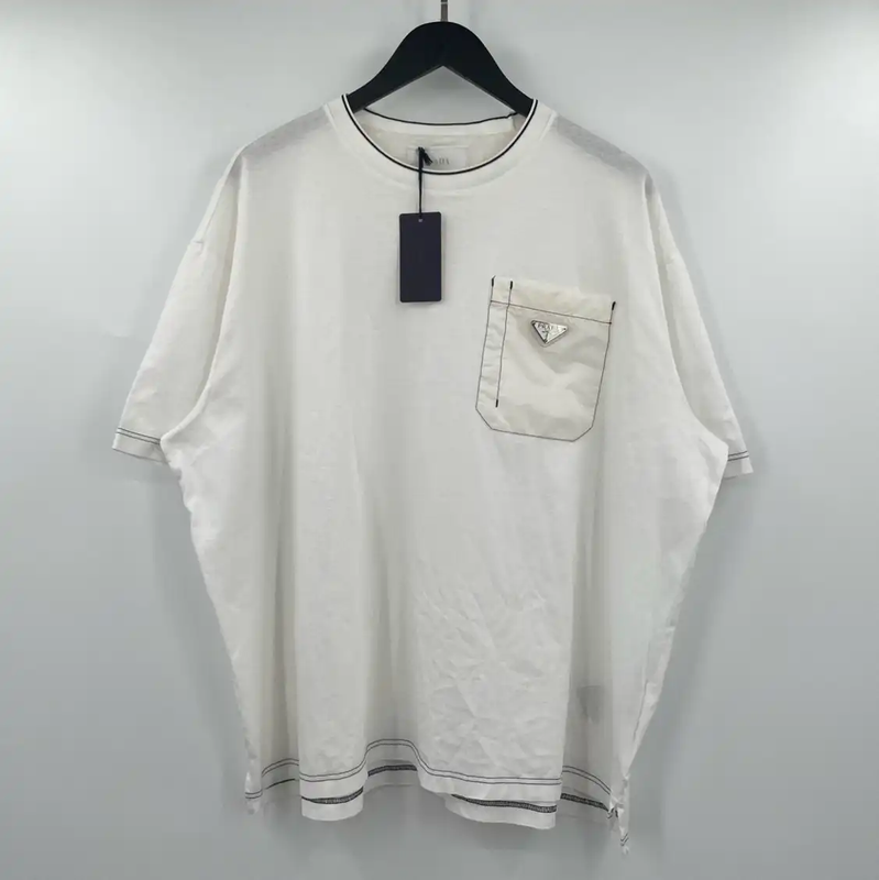 Prada Summer Men's White Cotton T-Shirt