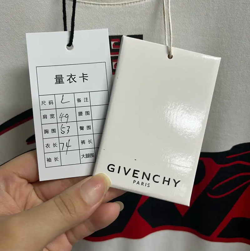 Givenchy White Cotton Men's T-shirt with Logo 0089