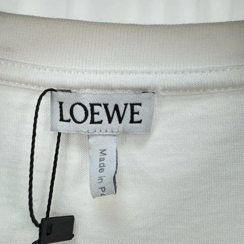 Loewe Embroidered Logo White T-Shirt for Men 0089