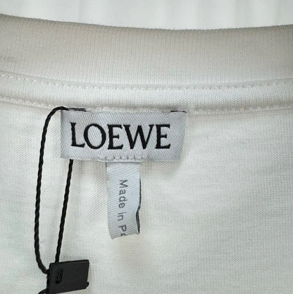 Loewe Embroidered Logo White T-Shirt for Men 0089