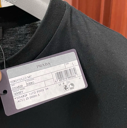 Prada Black Cotton Men's T-Shirt in XL