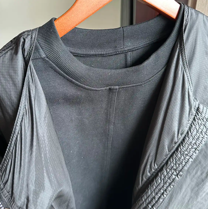 Rick Owens Black Cotton Spring Coat 0089