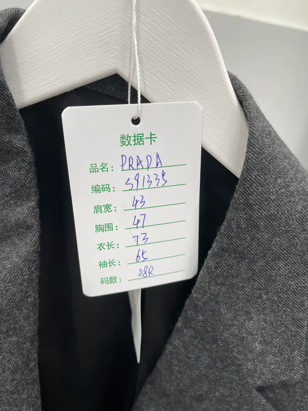 Prada Men's Long Sleeve Gray Outerwear