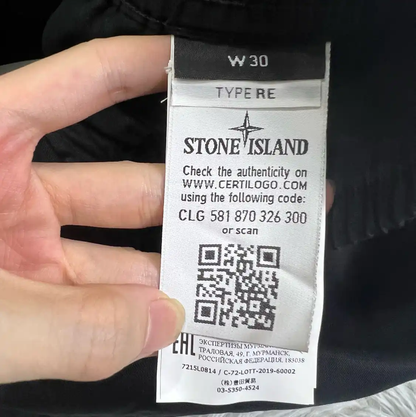 Stone Island Black Cotton Men's Shorts 0089