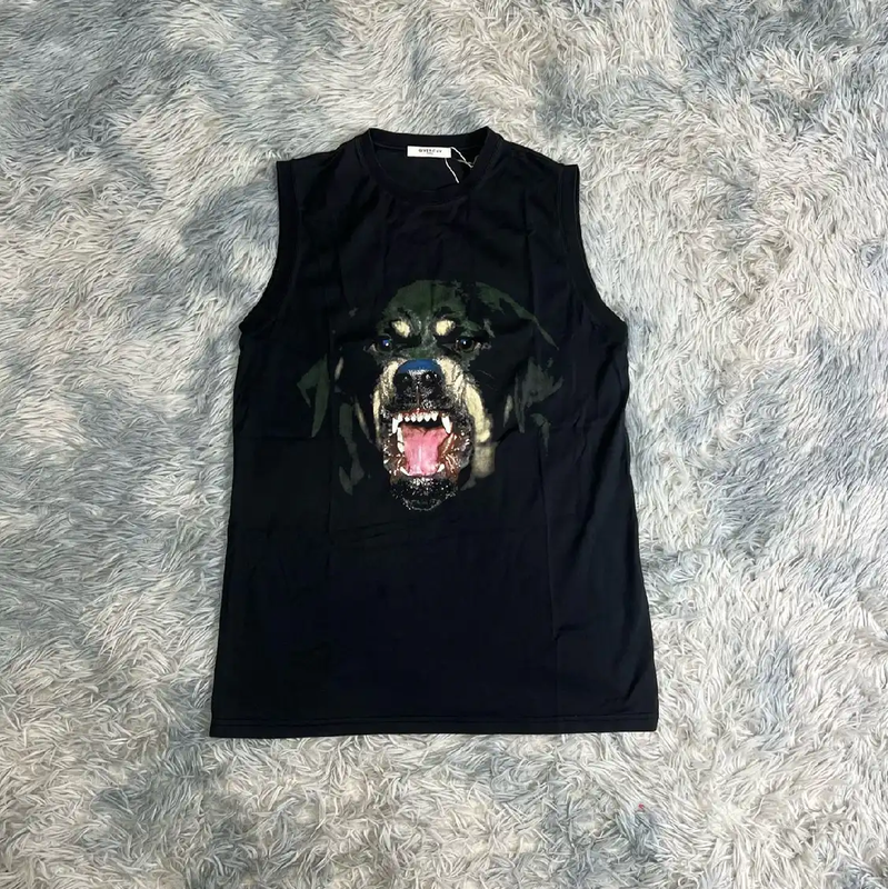 Givenchy Black Cotton Men's Sleeveless Shirt 0089