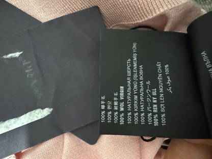 Prada Pink Wool Logo Knitted Men's Sweater