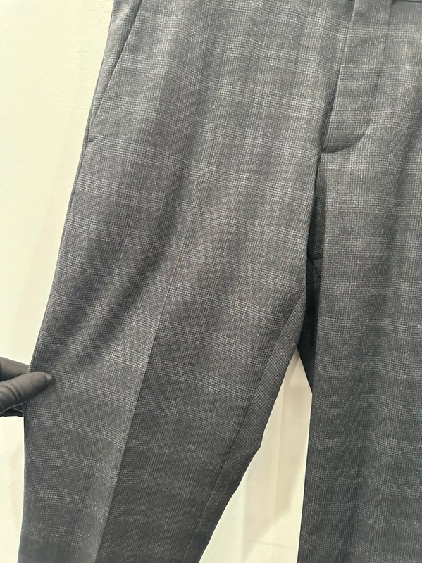 Prada Men's Casual Wool Trousers in Dark Gray