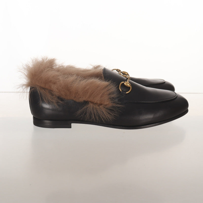 Gucci Black Fur-Lined Loafers 0079