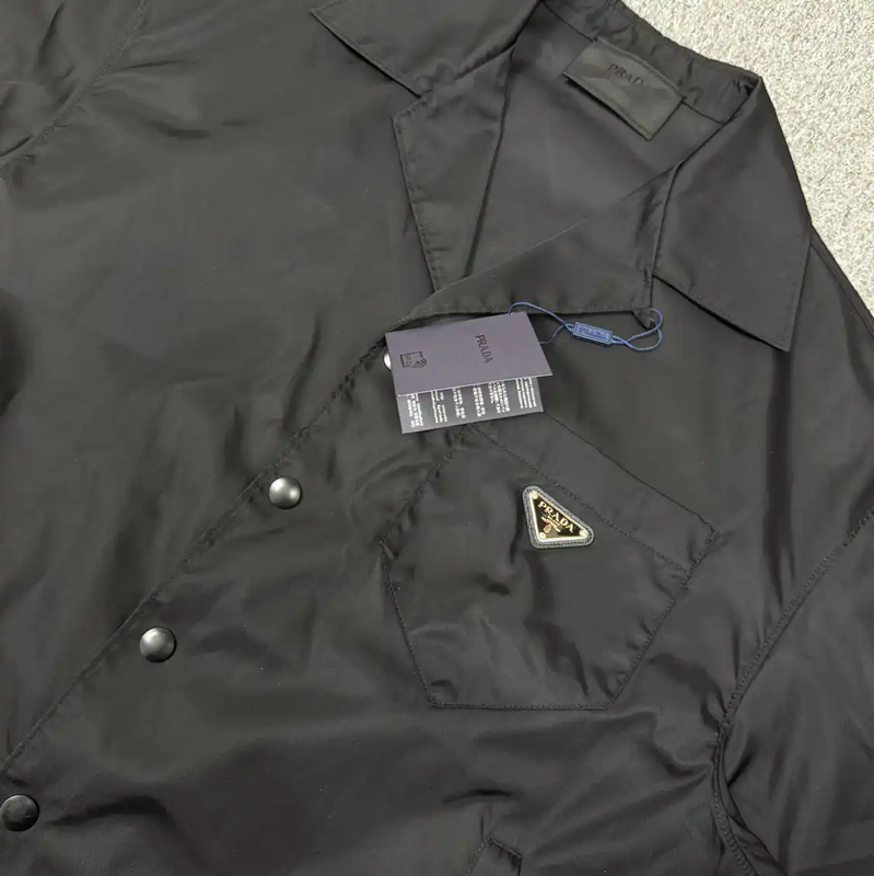 Prada Men's Black Nylon Short Sleeve Shirt