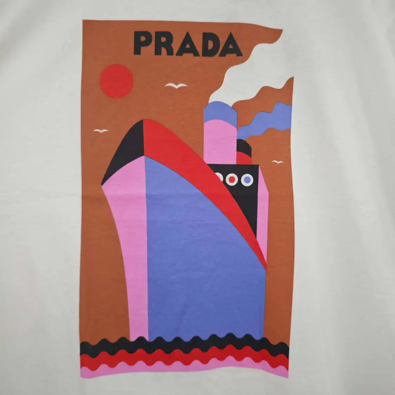 Prada Summer White Cotton Men's T-Shirt