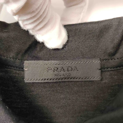 Prada Black Cotton Men's Polo Shirt