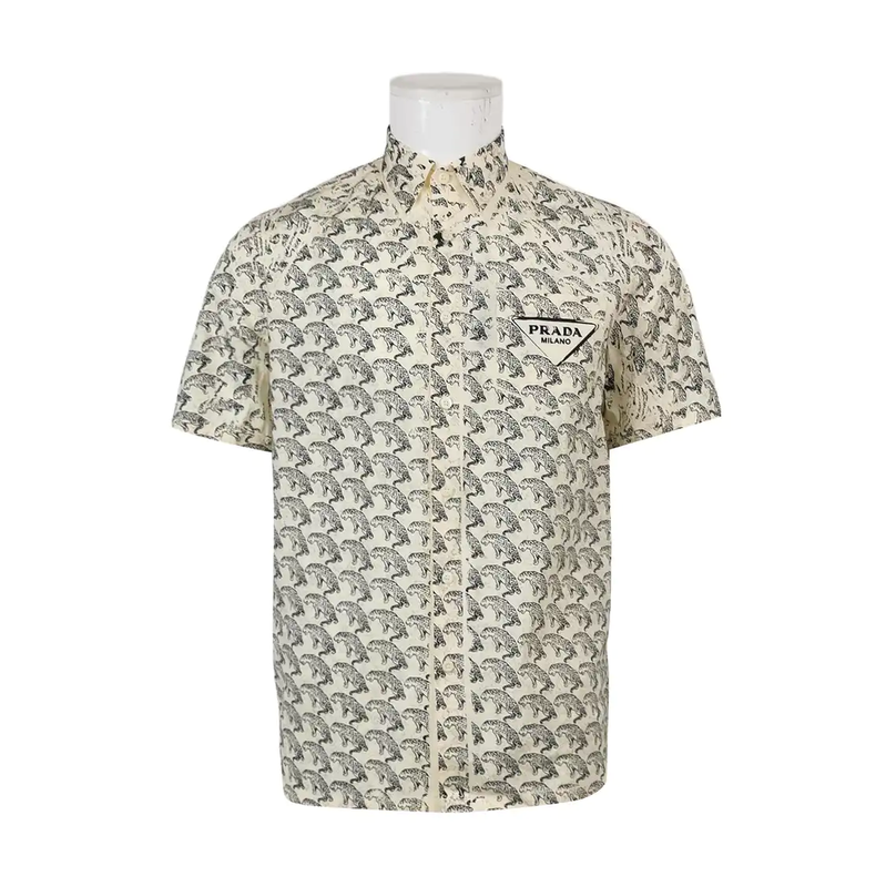 Prada Logo Print Short Sleeve Shirt
