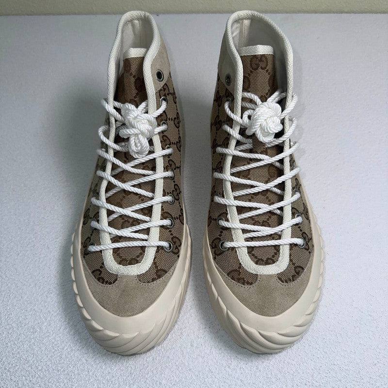 Gucci Vintage High-Top Lace-Up Sneakers for Men 0079