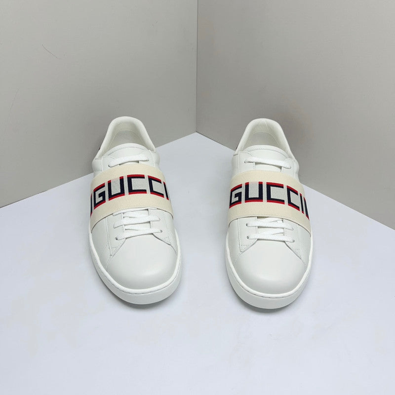 Gucci Ace Sneakers in White with Stripes 0079
