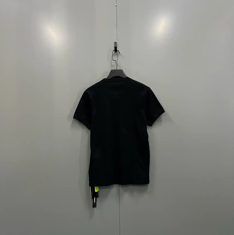 Prada Men's Black Logo Cotton Short Sleeve T-Shirt