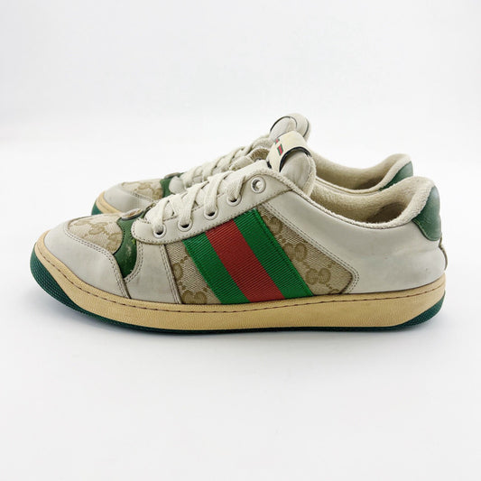 Gucci Screener Vintage Green Casual Shoes 0079