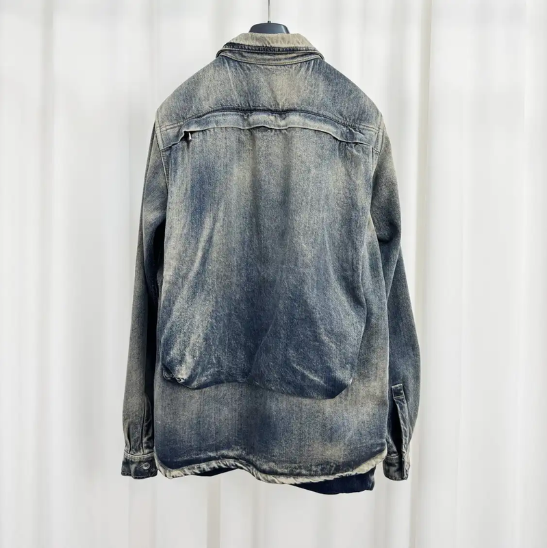 Rick Owens Blue Long Sleeve Cotton Jacket 0089
