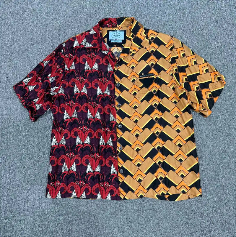 Prada Colorful Men's Shirt in Polyester Blend