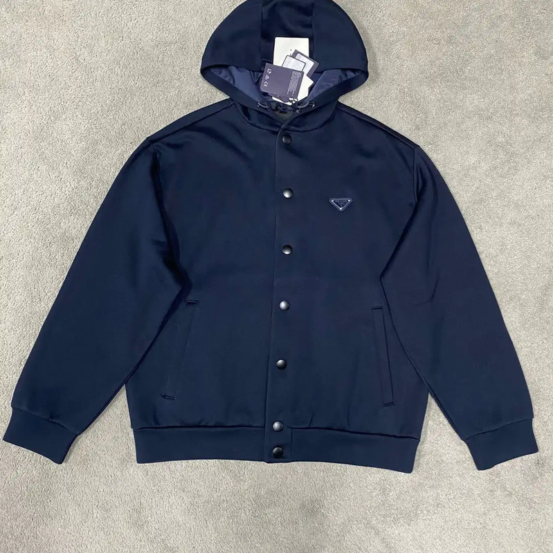 Prada Men's Spring Autumn Navy Cardigan