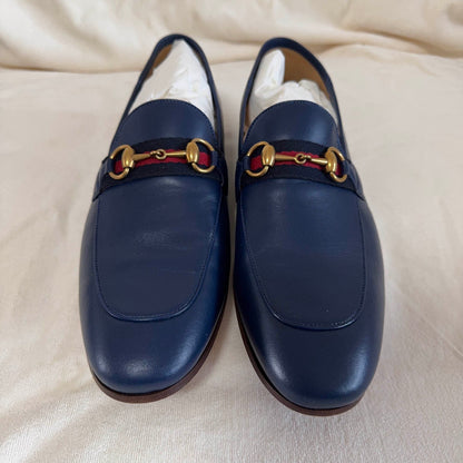 Gucci Leather Loafers with Horsebit and Web Strap 0079
