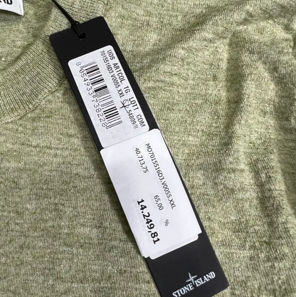 Stone Island Men's Light Yellow Knit Sweater 0089