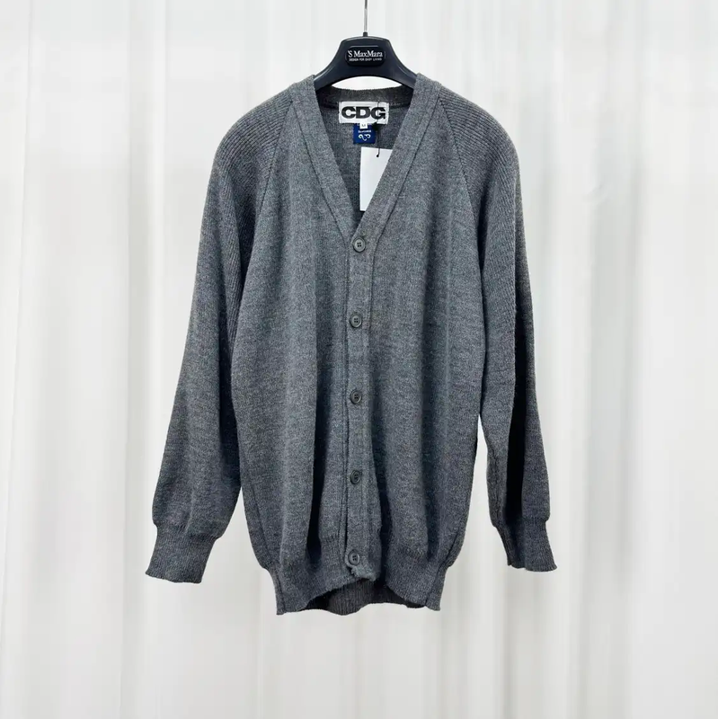 Comme des Garçons Gray Wool Cardigan for Men 0089