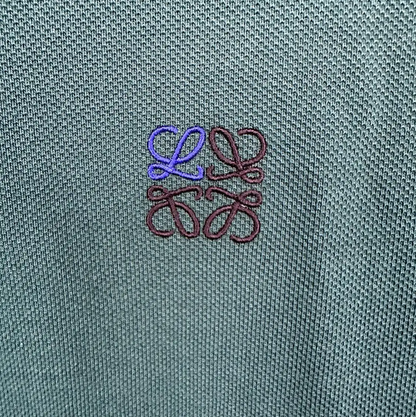 Loewe Men's Deep Green Cotton Polo Shirt 0089