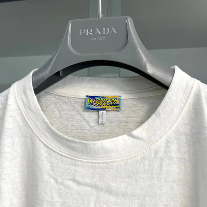 Loewe Summer White Cotton Printed T-Shirt 0089