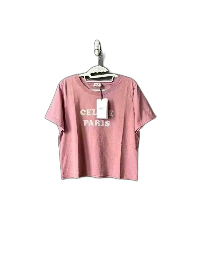 Celine Pink Short Sleeve T-Shirt