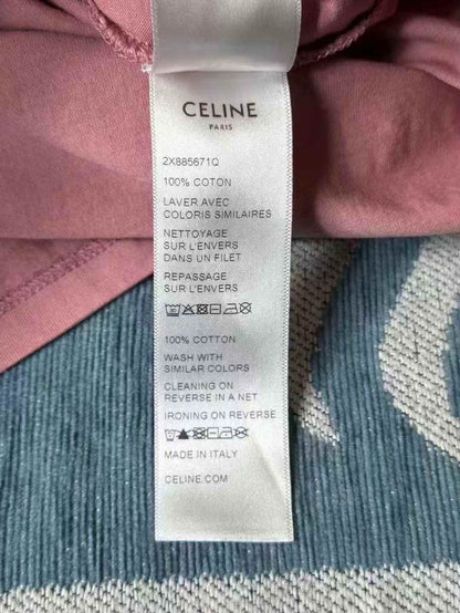Celine Pink Short Sleeve T-Shirt