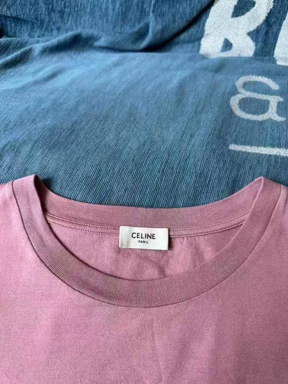 Celine Pink Short Sleeve T-Shirt