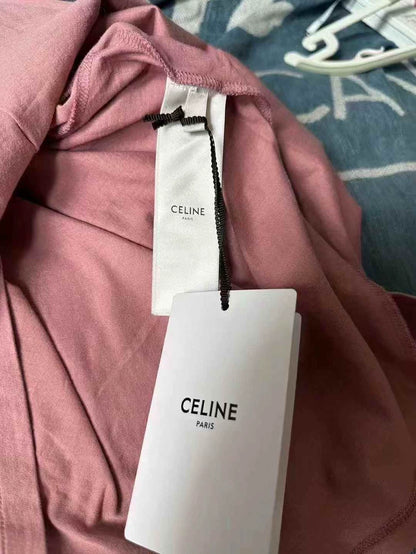 Celine Pink Short Sleeve T-Shirt