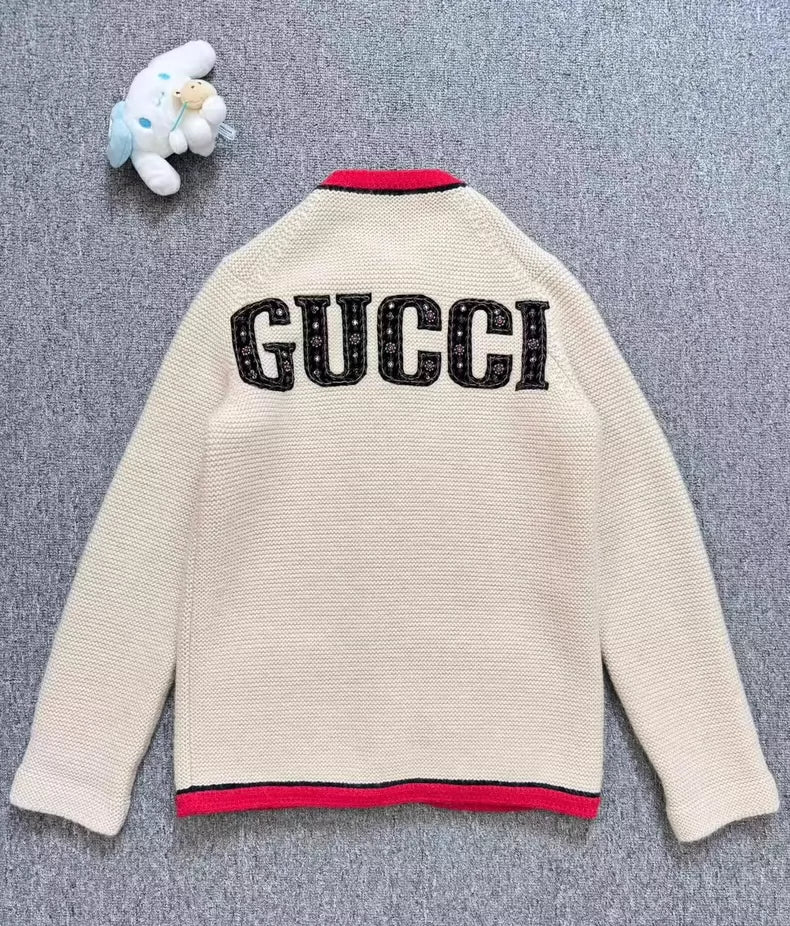 Gucci Ivory Cardigan with Logo