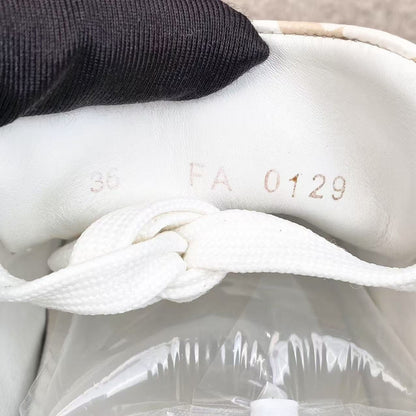 Louis Vuitton Low-Top Leather Sneakers in White/Brown 0079