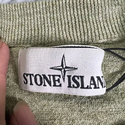 Stone Island Light Yellow Knit Sweater for Men 0089