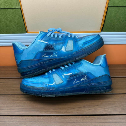 Louis Vuitton Blue Leather Low-Top Sneakers 0079