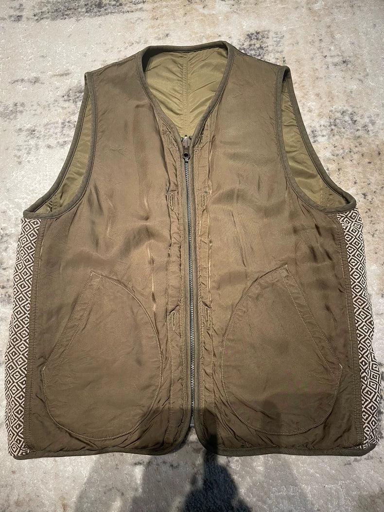Visvim Liner Vest in Olive Green