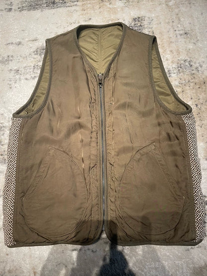 Visvim Liner Vest in Olive Green