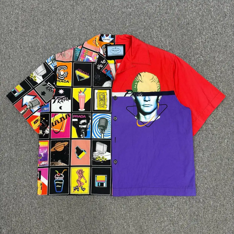 Prada Colorful Cotton Shirt for Men