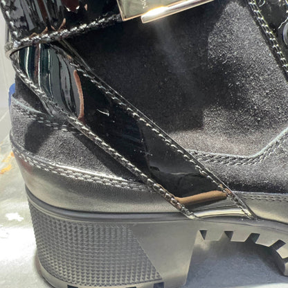 Louis Vuitton Black Monogram Mid-Calf Martin Boots 0079