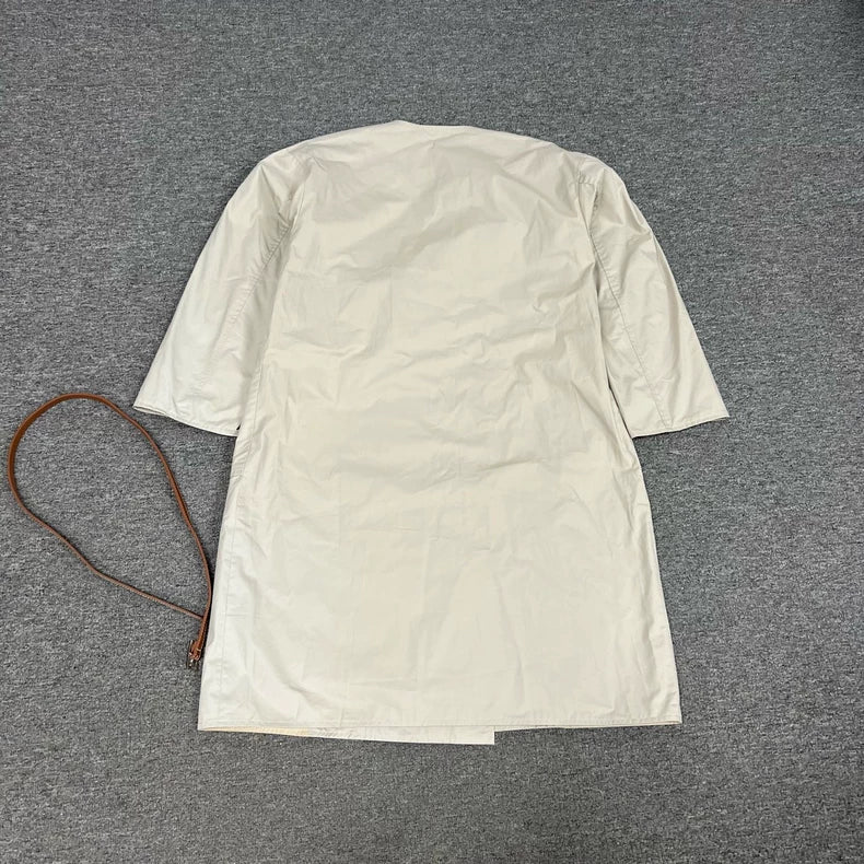 Hermes Beige Collared Outerwear Coat