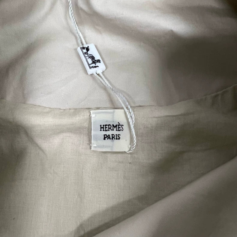 Hermes Beige Collared Outerwear Coat