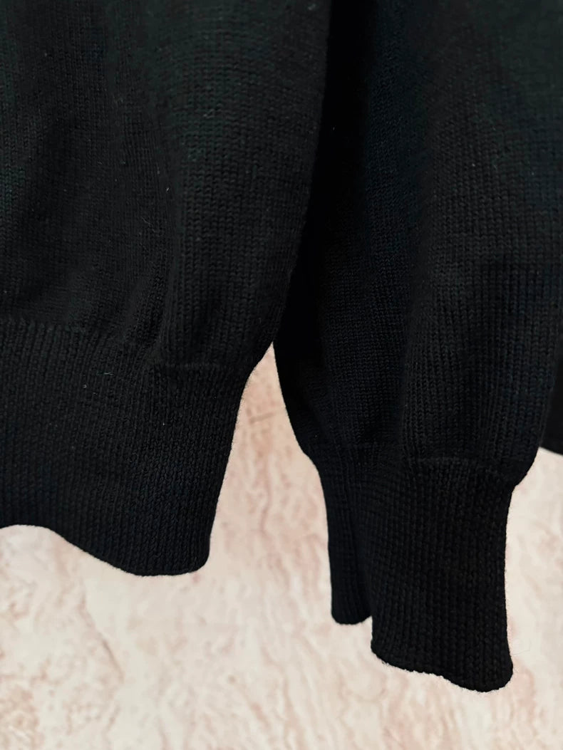 Saint Laurent 100% Wool Black Sweater-yf