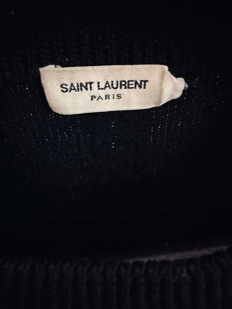 Saint Laurent 100% Wool Black Sweater-yf