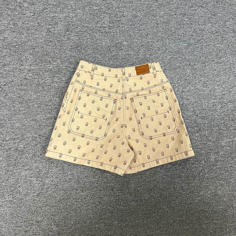 Hermes Logo Print Casual Shorts