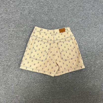 Hermes Logo Print Casual Shorts