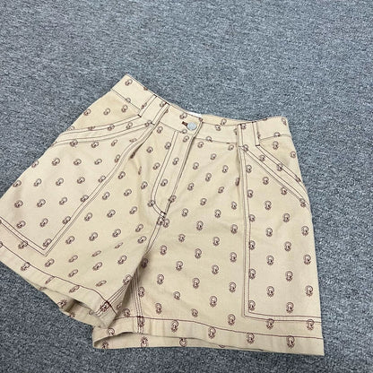 Hermes Logo Print Casual Shorts