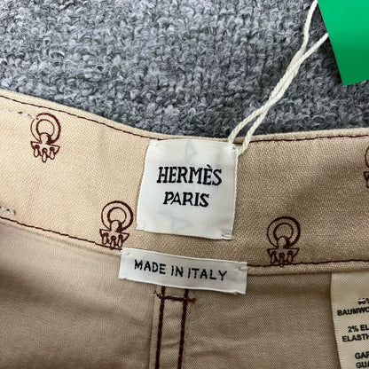 Hermes Logo Print Casual Shorts
