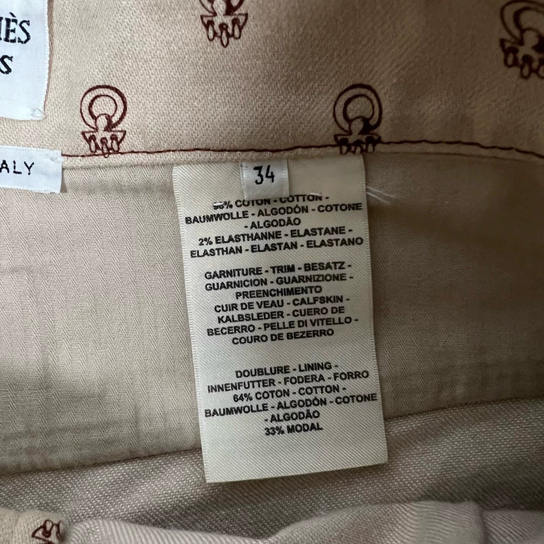 Hermes Logo Print Casual Shorts